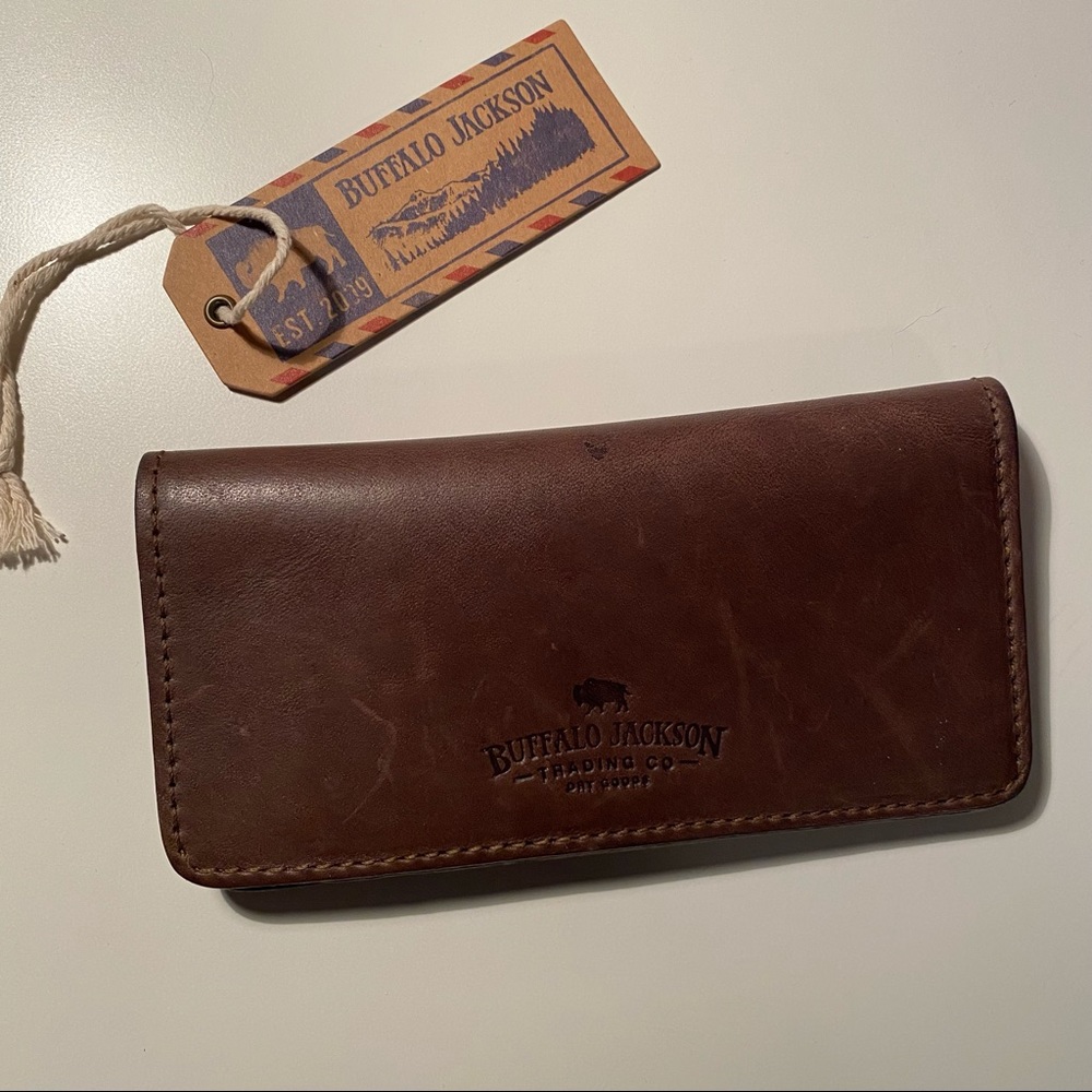 Buffalo Jackson Leather checkbook wallet